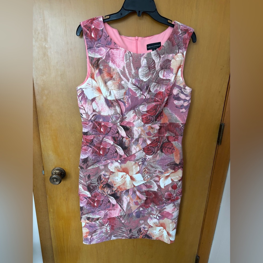 Connected Apparel Pink Floral Dress